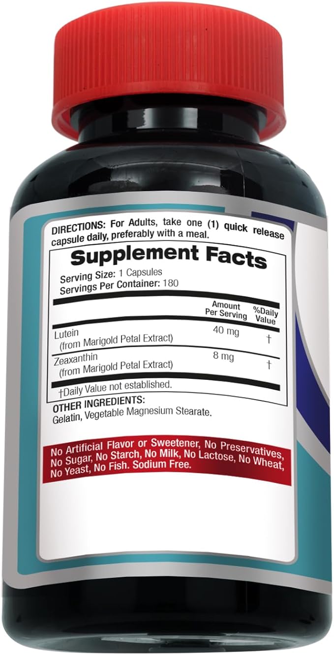 FITO MEDIC'S Lab Lutein Supplement with Zeaxanthin, 180 Capsules, Botanical Formula