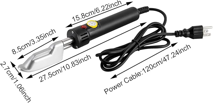 120W 110V Portable Mini Irons Electric Mini Iron for Leather Crafts, 122-662°F Temp Adjustable, Small Iron for Leather Clothes Quilting Shoes Bags Fabrics Purses