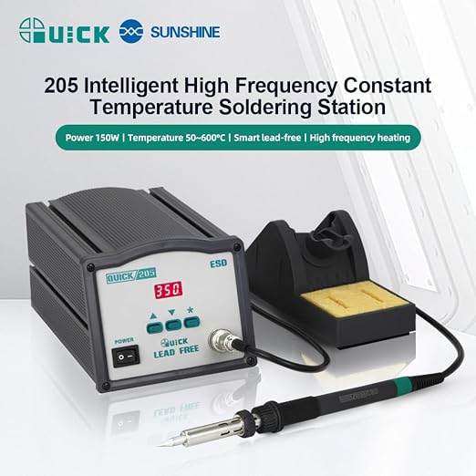 Sunshine 205 Electric Soldering Iron Station 150W High-Frequency Current Smart Power LeadFree Soldering Station Welding RepairTool