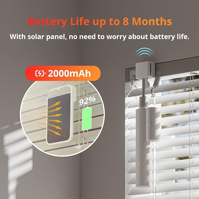 SwitchBot Smart Electric Motorized Blinds Kit - 3Pack with 2.4G WiFil with Remote, Solar Powered, Compatible with Alexa, Google Home and Siri, Light Sensing Control, Unlimited Group Control