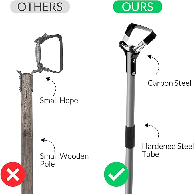 Walensee Action Hoe for Weeding Stirrup Hoe Tools for Garden with Adjustable 36-66 Inch Scuffle Loop Hoe Gardening Weeder Cultivator Durable Handle Weeding Rake with Cushioned Grip