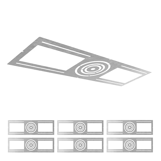 ASD 6 Pack New Construction Mounting Plate Round Hole - 3/4/6 Inch Flat Galvanized Steel Wafer Light Rough in Plate, Universal Light Fixture Mounting Bracket for LED Recessed Lighting