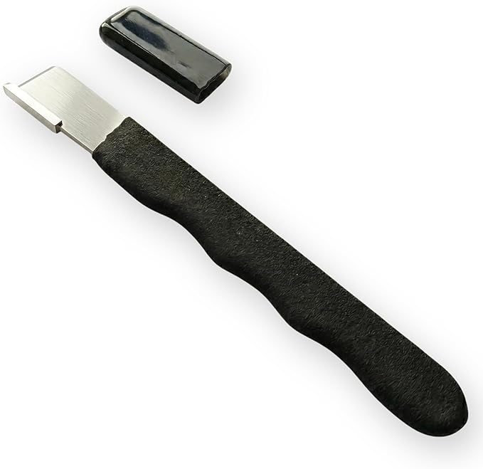 Garden Guru Garden Tool Blade Sharpener - 5" Handheld & Multi-Purpose Solid Carbide Sharpener w Protective Cover, Ergonomic Non-Slip Handle for Pruners Loppers Shears Knives Scissors Axe - 2 Pack