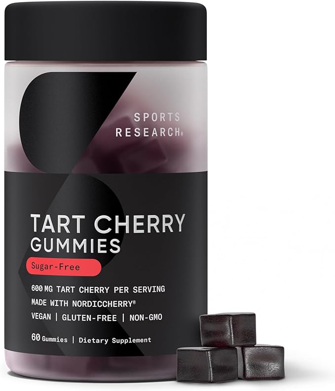 Sports Research® Gummies Pack - Vitamin C, Vegan Vitamin D3 + K2 and Tart Cherry Supplements for Immune & Antioxidant Support, Stronger Bones, Workout Recovery