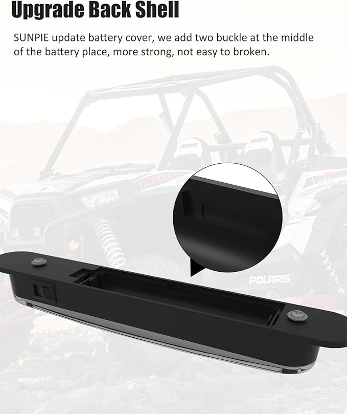 SUNPIE UTV Dome Light Battery Powered for ATV Boat Polaris Can am Pioneer/Talon Kawasaki Mule/Terxy Arctic Cat Golf Cart Off-Road SXS, 2 Pack Powersport Wireless SXS Interior LED Lights