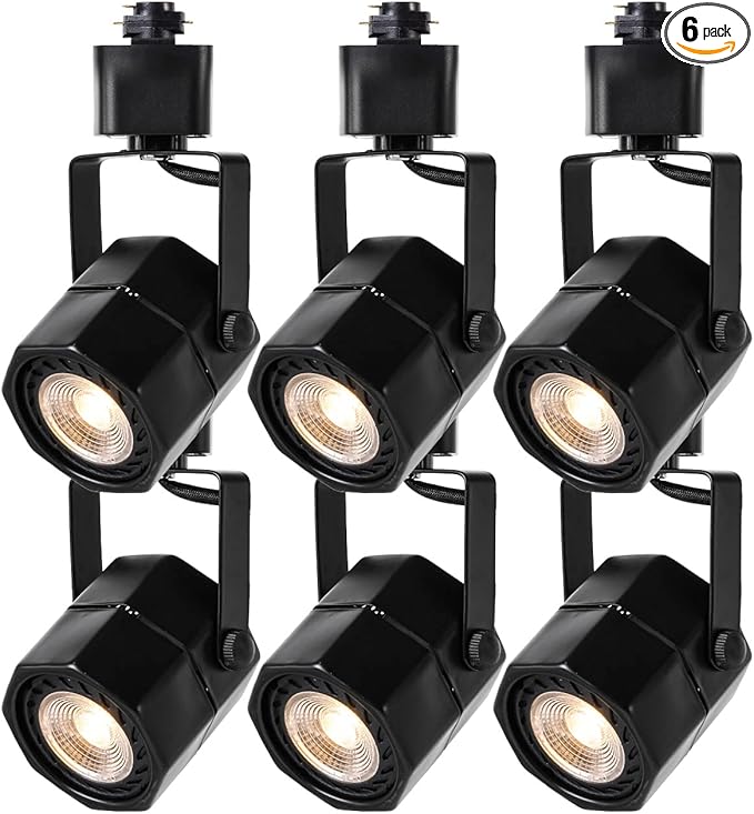 10W LED Track Lighting Heads,Dimmable LED Track Light Heads H Type Track Lights Fixtures for Accent Task Wall Kitchen,Retail, Grocery, 36° 6 Pack(3000K Warm White)