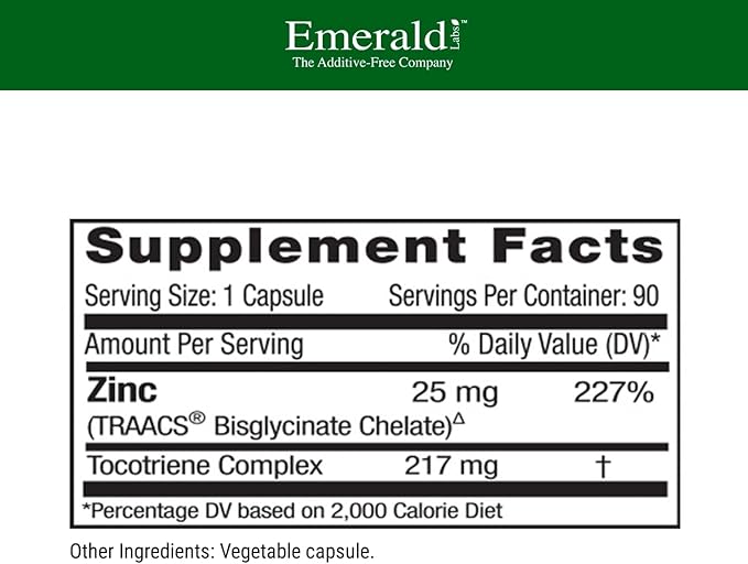 EMERALD LABS Vitamin D3+K2 (60 Caps) & Zinc 25mg (90 Caps) - Bone Health, Heart Support, Immune Support, Digestive Health, Oxidative Stress Support - Gluten-Free