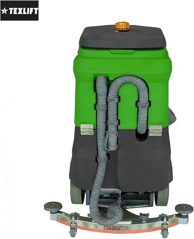 Ride-On Commercial Floor Scrubber Machine, 22″ Cleaning Width, 24V Battery Powered Scrubber Dryer with 21 Gal Tank for Warehouse, Retail & Facility Cleaning (US-TX-SCD22)