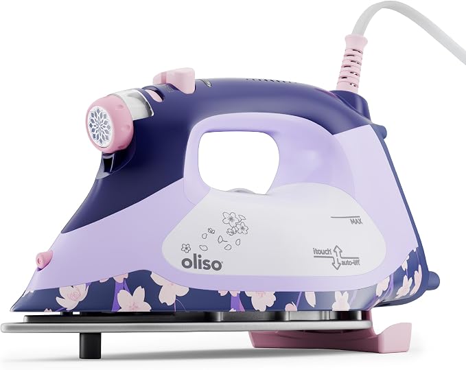 Yaya Han x oliso TG1600 ProPlus Auto-Lift Steam Iron - Cosplay & Costuming – Clothes Ironing – 1800W, Cherry Blossom