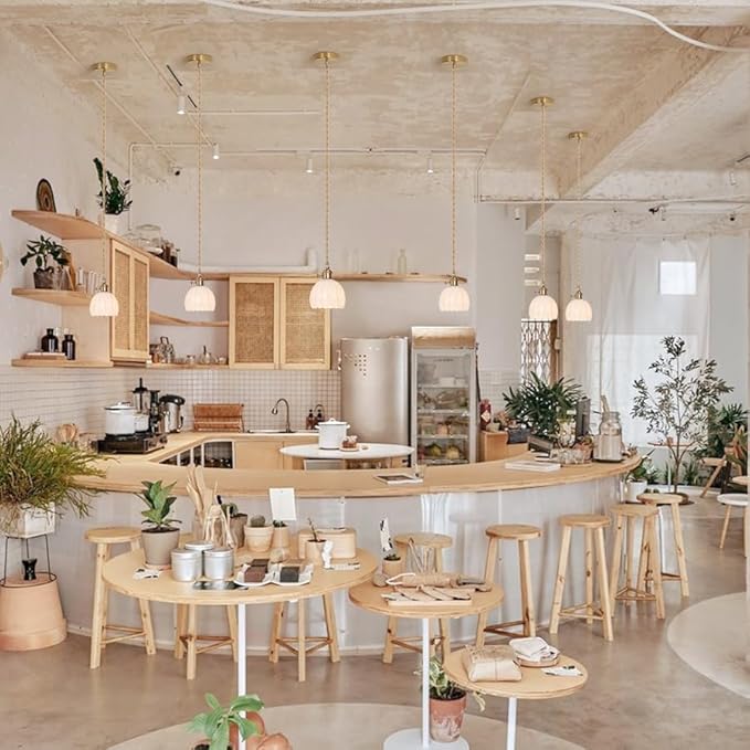 Shenmoyl Pendant Light with White Tulip Glass Lmapshade, Brass Vintage Pendant Light Adjustable Hanging Light for Kitchen Island Dining Room Hallway