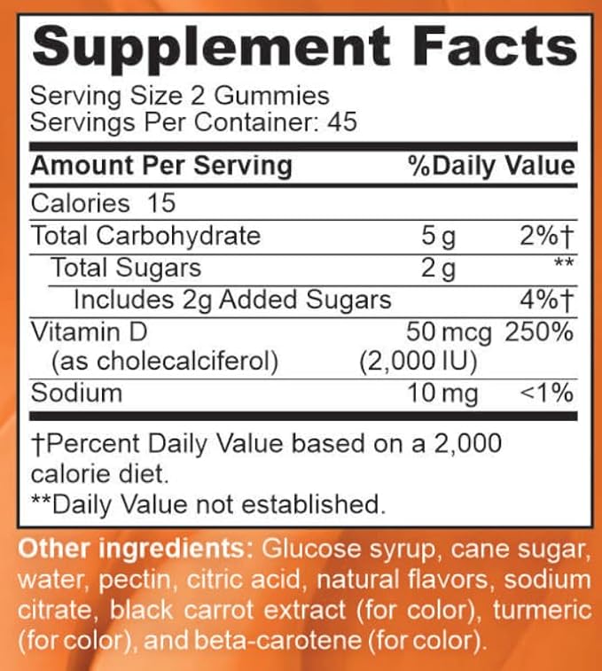 ZENV Vitamin D3 Gummies, Immune & Bone Support Dietary Supplement, Mixed Berry Mango & Peach Flavor, Non-GMO, Gluten Free, 90 Count