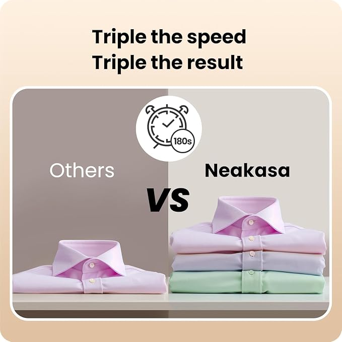 Neakasa Magic 1 Vacuum Steamer for Clothes, Handheld Travel Garment Steamer, 2300Pa Suction for Fabric Grip, Featuring Exclusive AirIron Technology (for 110-120V Use)
