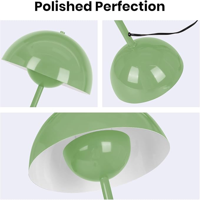 Coucrek Floor Lamp for Living Room, 66'' Tall Industrial Standing Lamp with Unique Reflecting Shade, Mid Century Modern Ambient Light for Bedroom Office Corner, Pastel Green