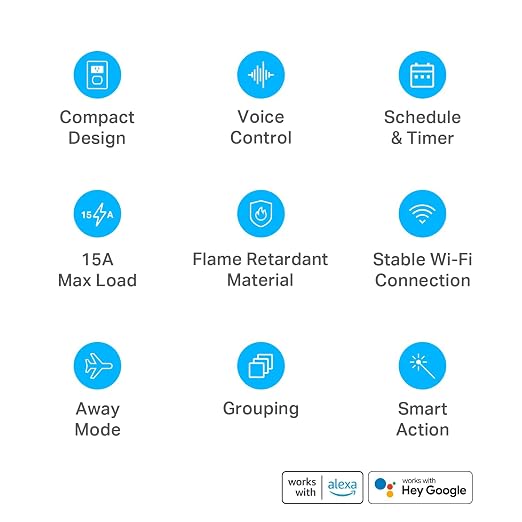 Kasa Smart Plug Ultra Mini 15A, Smart Home Wi-Fi Outlet Works with Alexa, Google Home, No Hub Required, UL Certified, 2.4G WiFi Only, 1-Pack(EP10), White