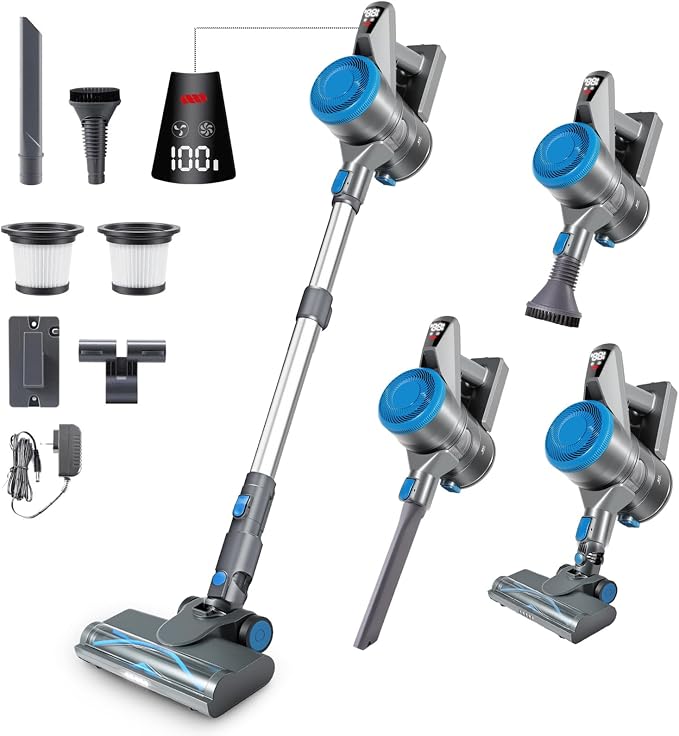 HAUSMEISTER VoltVac Go Cordless Vacuum Cleaner for Home Pet Hair, Portable Handheld Rechargeable Vacuum (Gray)