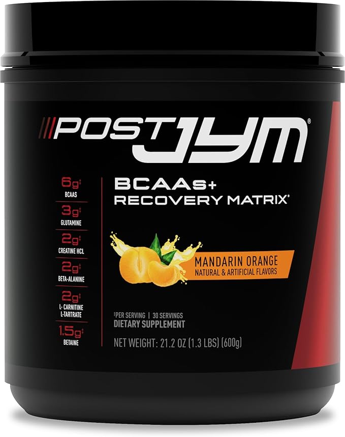 Post JYM Active Matrix Post-Workout Powder with BCAAs, Glutamine & Omega JYM Fish Oil Capsules with 1500mg DHA & EPA for Muscle Growth, Strength, Endurance & Recovery - 30 Servings & 120 Softgels