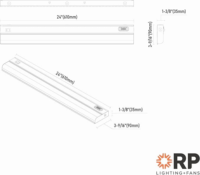 5CCT Selectable Under Cabinets 24" LED Light - White