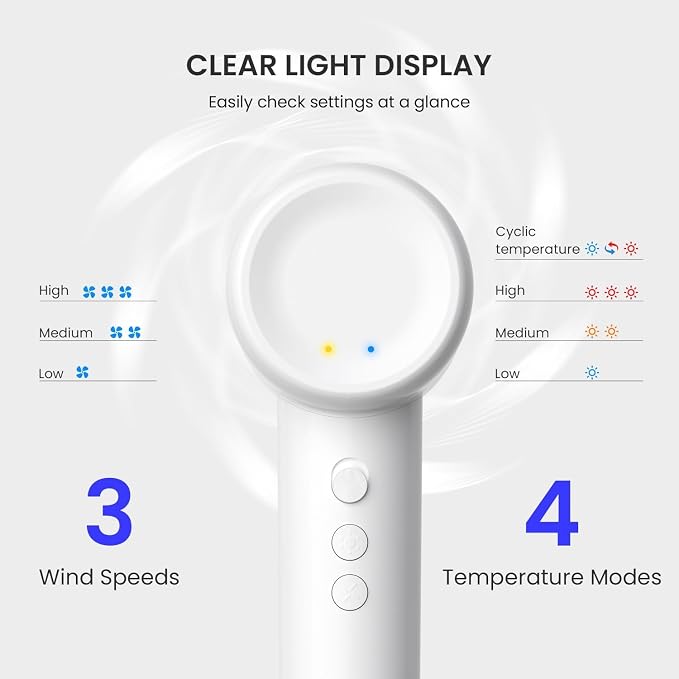 Hair Dryer, 110,000 RPM High-Speed Ionic Blow Dryer with Brushless Motor, Fast Drying, Low Noise Lightweight Design, Hair Dryer with Diffuser & Nozzle, Professional for Women & Men, Home or Travel