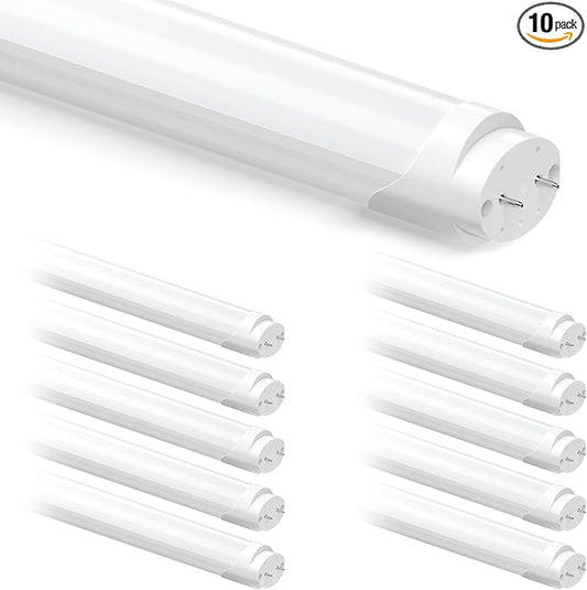 CYLYT Fluorescent Light Bulbs 48 inch, T8 LED Bulb 4 Foot Type A+B Replacement for F32T8 or F40T12 Tube, 26W 3400LM 4100K Cool White, Double or Single End Powered, 10-Pack