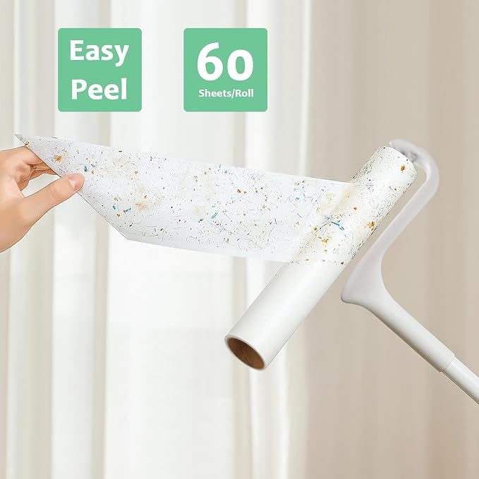10 inch Mega Lint Roller Refills Compatible with Evercare Layers Leo Smart Design Well & Good 10 inch Pet Hair Roller Refills Extra Sticky 60 Sheets per Refill 3 Pack Total 180 Sheets