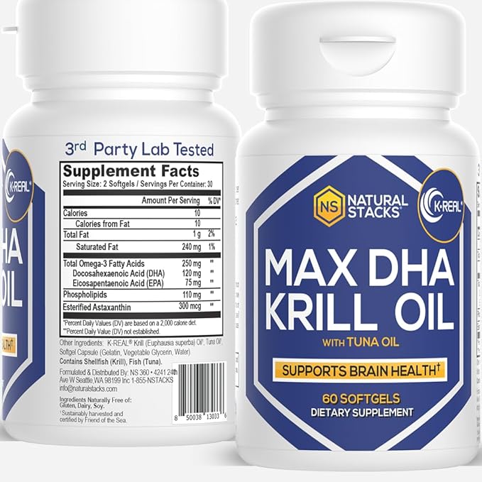 南極クリルオイルサプリメント - DHA EPA オメガ3 サプリメント アスタキサンチン配合 - 脳、心臓、関節の健康をサポートするオメガ3フィッシュオイル - クリルオイルソフトジェル60粒