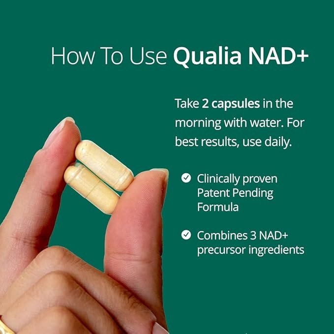 クオリアNADサプリメント—NAD+を最大67%増加させることが臨床的に証明済み。加齢、エネルギー、集中力を最適化。エリートNAD+ブースター成分：ニコチンアミド リボシド（NIAGEN）、ナイアシン、ナイアシンアミド（1ヶ月分）