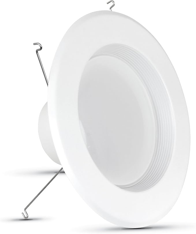 Feit Electric LED Recessed Downlight, fit Most 5-6" Housing Cans, Baffle Trim, Dimmable, 75W Equivalent 10.2W, 925 LM Retrofit kit, 75 Watt, 5000K Daylight, 6-Pack LEDR56B/950CA/MP/6