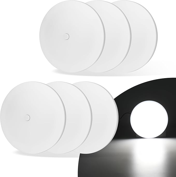 RV Light Interior 12V, 5Inch RV Ceiling Dome Light, LED Puck Lighting with ON/Off Switch, 700LM Camper Lighting Fixture for Boat Camper Trailer Car (Cool White 6Pack)