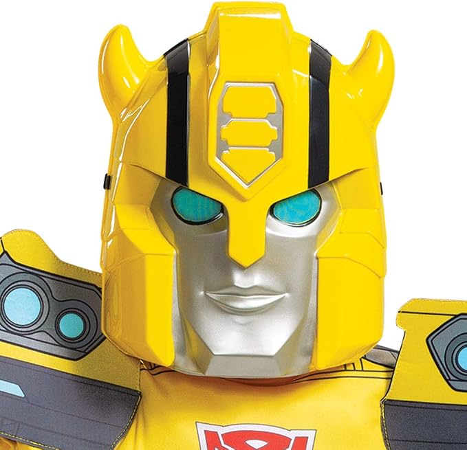 Disguise Kid's Transformers Bumblebee Muscle Costume - Child Bumblebee Cosplay Outfit - Boys & Girls Transformers Costumes L