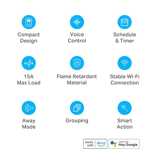 Kasa Smart Plug Mini 15A, Smart Home Wi-Fi Outlet Works with Alexa, Google Home, No Hub Required, UL Certified, 2.4G WiFi Only, 4-Pack(EP10P4) , White
