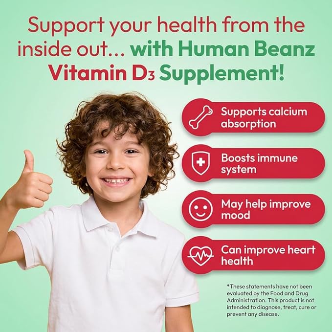 キッズ用ビタミンD3ジェリービーングミ、ビタミンD 25mcg/1000IU、栄養補助食品、ベジタリアン、ストロベリーブラスト味ジェリービーンズ120粒、コーシャ対応
