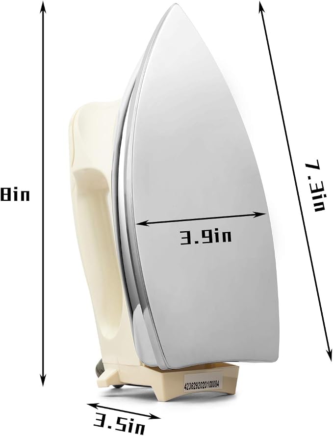 Lightweight Portable Dry Iron for Industry Household Usage Upgraded Mirror Stainless Steel Soleplate Without Steam 700W Gift for Housewarming
