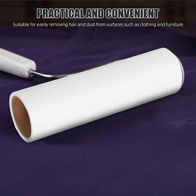 Extra Sticky Lint Roller Refills 10 Rolls 38mm Diameter Adhesive Tape for Upholstery Furniture Pet Hair Remover Sticky Tape Refill for Clothes and Carpet Cleaning