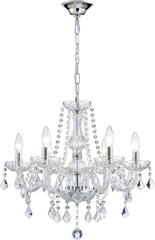 Crystal Chandelier Light Fixture, Modern K9 Crystal Chandelier Dining Room Light Fixture, Crystal Pendant Ceiling Light for Bedroom Modern Lighting Fixture for Living Room Kitchen Island Hallway