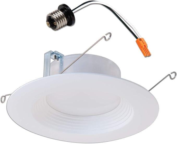 Halo LT 5 in / 6 in White Integrated LED Recessed Ceiling Light Retrofit Trim 6-Pack 3000K Soft White 600 Lumens Wet Location Listed Energy Star Certified Air-Tite