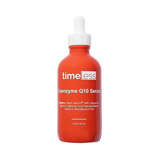 Timeless Skin Care Coenzyme Q10 Serum - Skin Care Serum for Smoothing - Fragrance-Free - Coenzyme Q10 - with Hyaluronic Acid - 4 oz