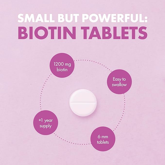 Incite Nutrition Biotin Supplement 12000mcg - +1 Year Supply - High Strength 400 Easy Swallow Tablets - Biotin Hair Growth Vitamins for Hair, Skin & Nails - Natural Vegan & GMO-Free - Made in UK