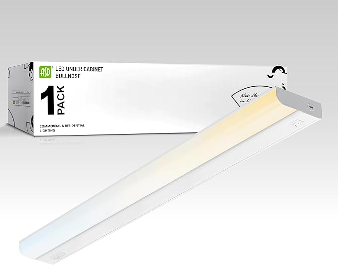 ASD LED Under Cabinet Lighting Hardwired, 32 Inch 16W 2700K-5000K Selectable, 1436LM, CRI90+, Direct Wire Linkable Under Counter Lights for Kitchen, Dimmable Under Cabinet Lights, White, UL Certified