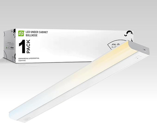 ASD LED Under Cabinet Lighting Hardwired, 32 Inch 16W 2700K-5000K Selectable, 1436LM, CRI90+, Direct Wire Linkable Under Counter Lights for Kitchen, Dimmable Under Cabinet Lights, White, UL Certified