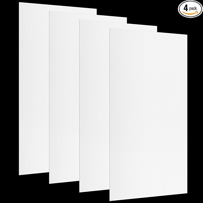 Pushglossy 4 Pack 22.5" x 46.5" x 0.2" Fluorescent Light Covers Classroom Office Diffuser Panels Cuttable for 2x4ft Drop Ceiling Light Polycarbonate Replacement Cover for Hospitals Home (Milky White)