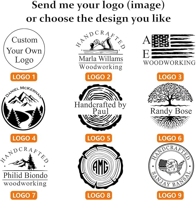 Custom Electric Branding Iron Tips for Wood, Personalized Wood Branding Iron Tips, Custom Logo Stamp Handcrafted Design Woodworking Tools Gifts for Woodworking Lovers (Branding Iron Tips)