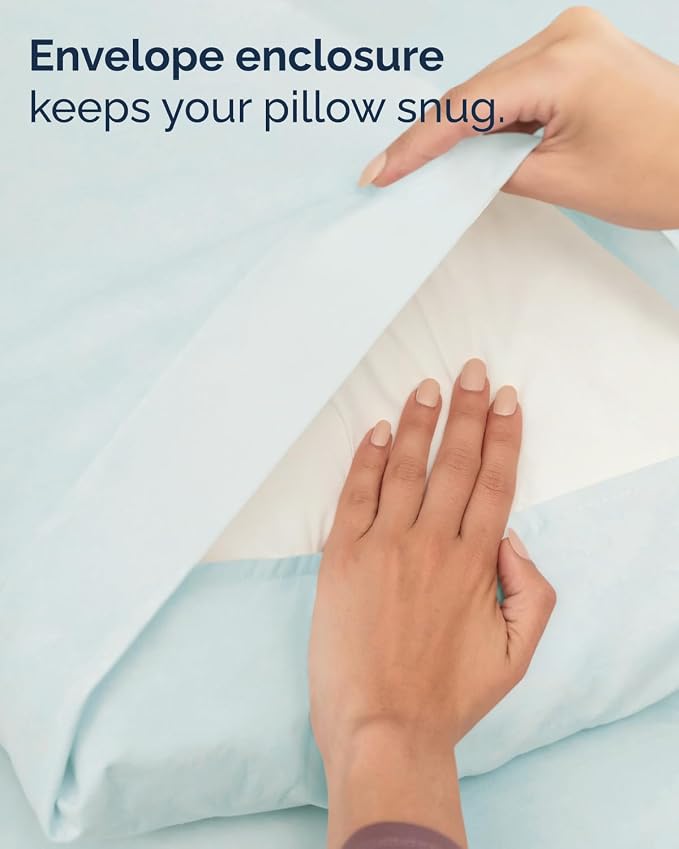Twin XL 4 Piece Sheet Set - Comfy Breathable & Cooling - Ultra-Soft Hotel Luxury Bedding Set w/ 8-16 Inch Deep Pockets - 1 Flat & 1 Fitted Sheet & 2 Pillowcases - Wrinkle Free & Easy Care - Ice Blue