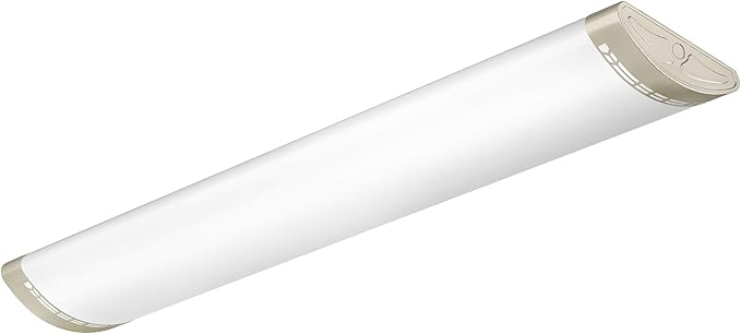 Dimmable 4FT LED Kitchen Puff Ceiling Lights, 40W, 4800LM, 4000K, 4 Foot LED Linear Fixture 48 Inch Flush Mount Wraparound Shop Light for Garage, Office, Fluorescent Tube Replacement