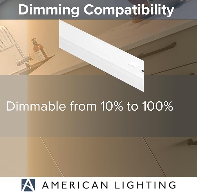 American Lighting LED Courant Plus Undercabinet Light 24 Inch 5CCT 90+ CRI 1200 Lumens with USB-A USB-C and 20A Receptacles White Finish Title 24 Compliant