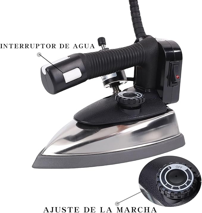 Industrial Electric Steam Iron 1200W Gravity Feed Steam Iron Temperature Adjustable with 3L Large-capacity Water Bottle Powerful Clothing Steamer for Ironing ﻿