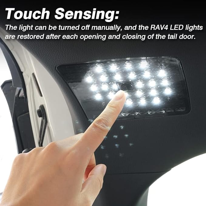 Powerty LED Lights for Toyota RAV4 2022-2024 2025 Accessories Cargo Lamps Decorative Atmosphere Lamp Trunk Ceiling Lighting 2 PCS