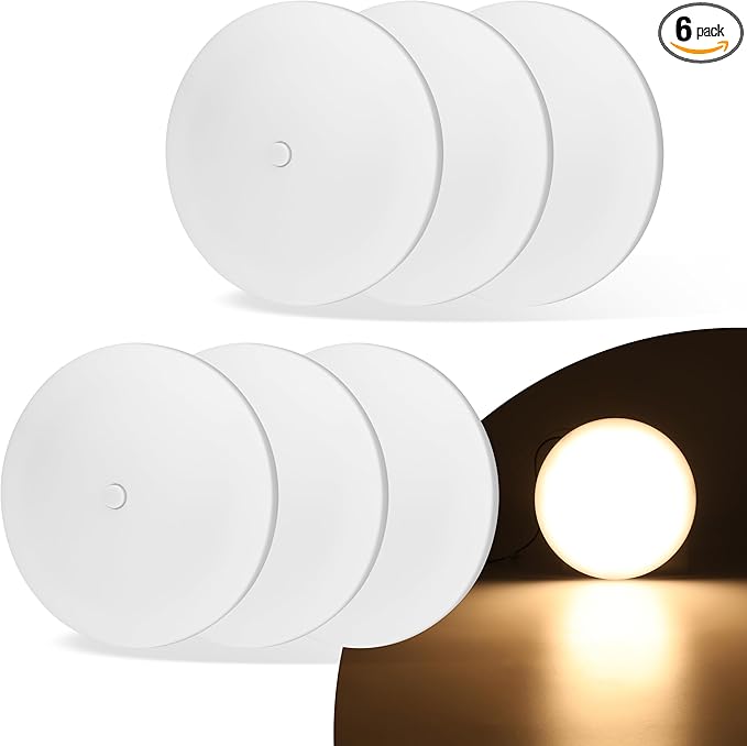 RV Light Interior 12V, 5Inch RV Ceiling Dome Light, RV LED Puck Light with ON/Off Switch, 700LM Camper Lights Fixture for RV Boat Camper Trailer Car (3200K Warm White, 6PCS)