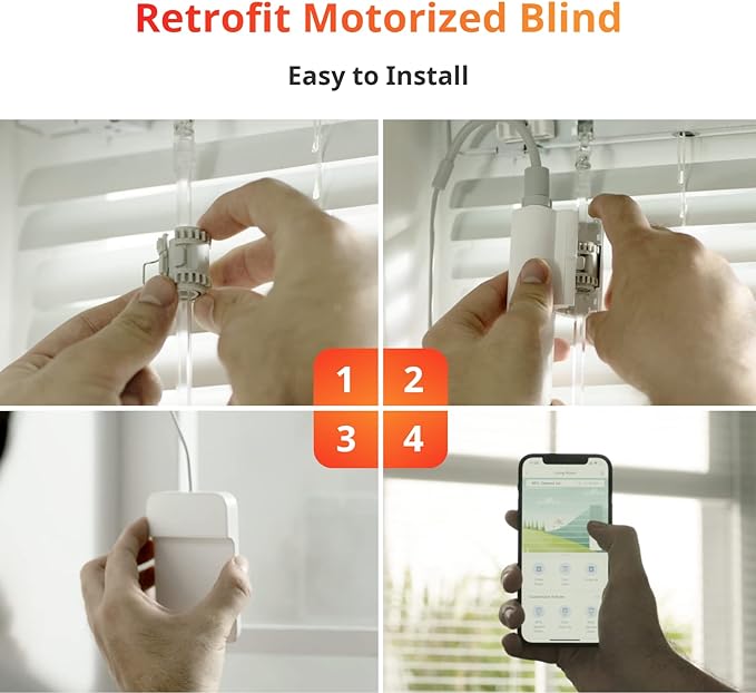 SwitchBot Smart Electric Motorized Blinds Kit - 3Pack with 2.4G WiFil with Remote, Solar Powered, Compatible with Alexa, Google Home and Siri, Light Sensing Control, Unlimited Group Control
