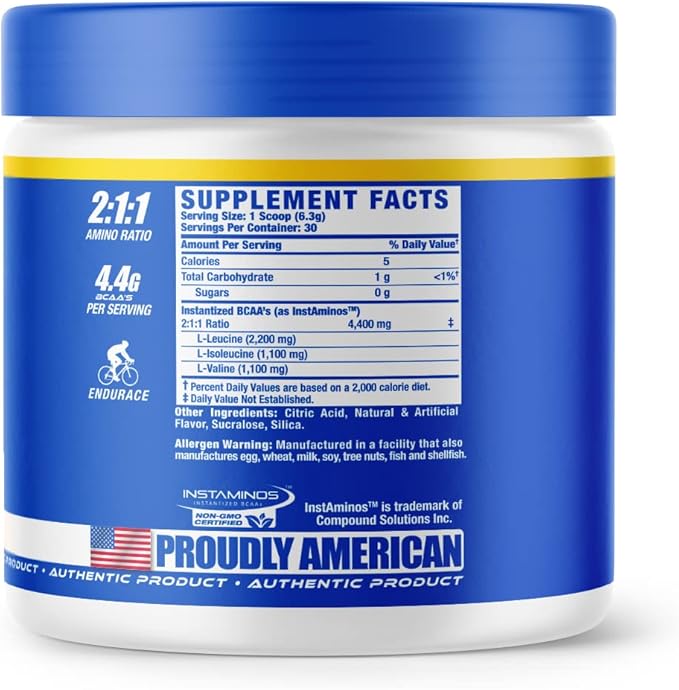 Ronnie Coleman Signature Series 30 Servings, XS BCAAs Amino Acids Powder with EAAs, Sugar Free Hydration Drink and Muscles Recovery Supplements, Guava Nectarine Flavored Post Workout Powder