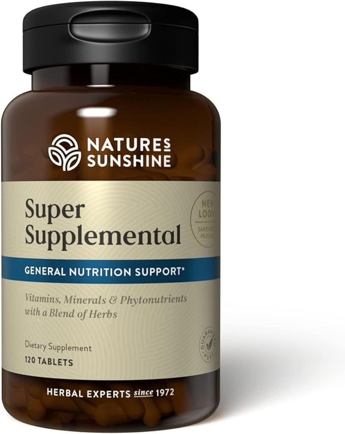 Nature's Sunshine スーパースプレメンタル：栄養ギャップ、全体的な健康、免疫力、エネルギーをサポートするミネラル、抗酸化物質などを配合した完全なマルチビタミン。120錠